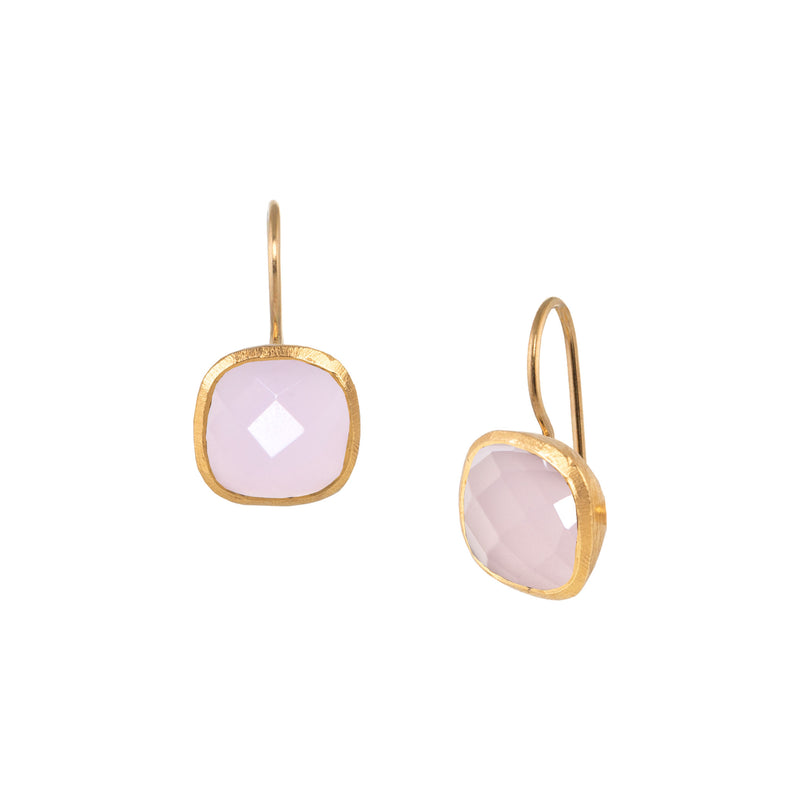 Geo Glam Rainbow Moonstone Drop Earrings Gold (Copy)