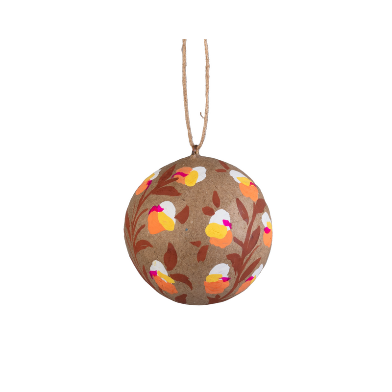 Xmas Kraft Fleurs Balls - Set of 3 pcs