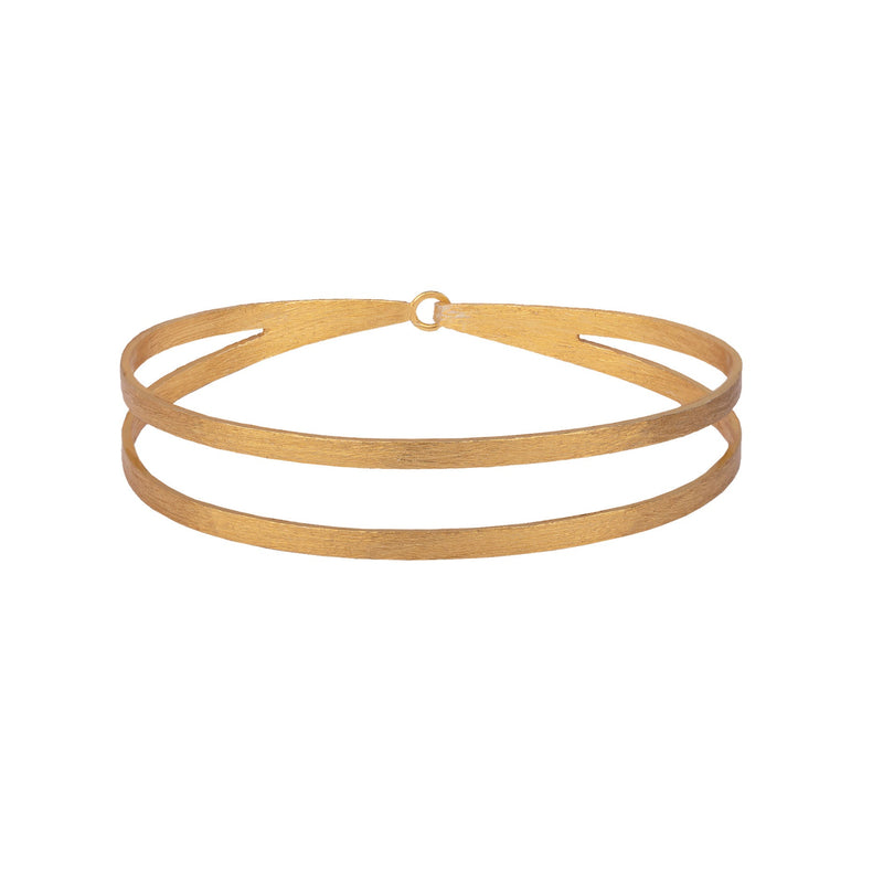 Double Flat-band Bangle Gold