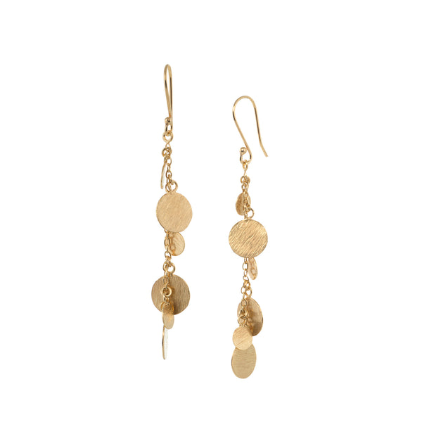 Shimmering Disks Dangler Earrings