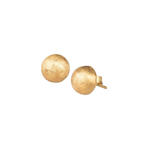 Shimmering Disks Half-Ball Stud Earrings