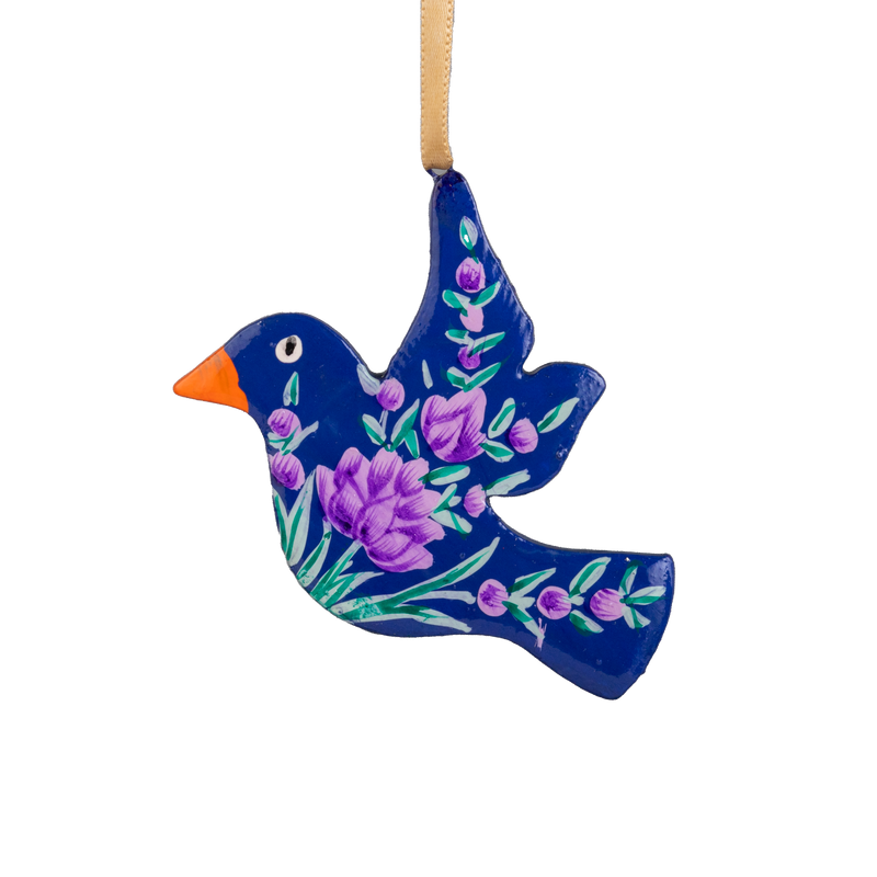 Xmas Blooming Flora Bird 2D Charm